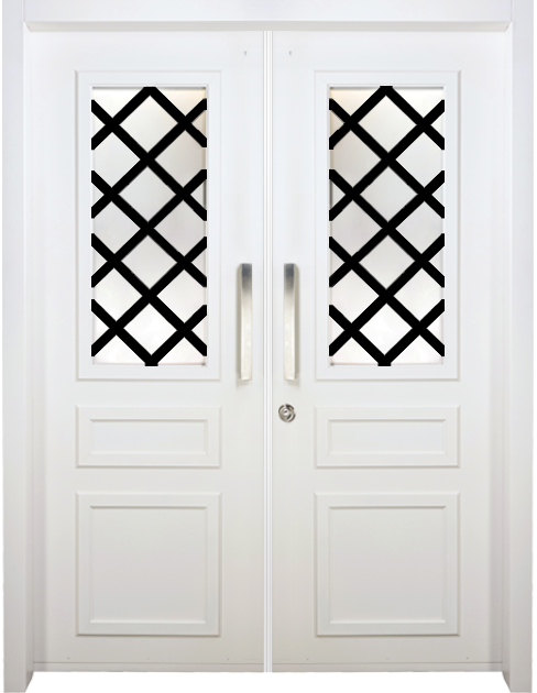 דלת כפולה דגם ולנסיה בצבע לבן
